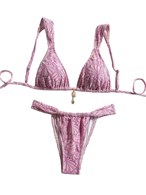 Bikini string coupe haute triangle brésilien - La Cadix Rose - Bikini - image 13