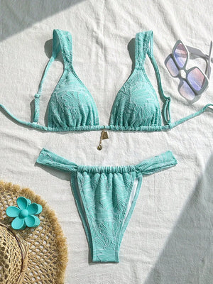 Bikini string coupe haute triangle brésilien - La Cadix Rose - Bikini - image 12