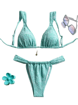 Bikini string coupe haute triangle brésilien - La Cadix Rose - Bikini - image 12