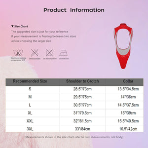 Body brillant La Magnétique en coloris rouge