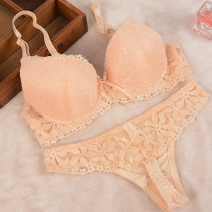 Ensemble 2 pièces lingerie dentelle string soutien-gorge Pétillante - GUAPPAA