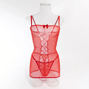 Robe lingerie sexy transparente avec string Voilage - GUAPPAA