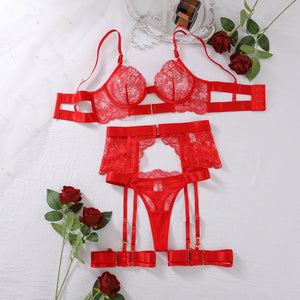 Ensemble de lingerie dentelle cinq pièces sexy Un Regard - GUAPPAA