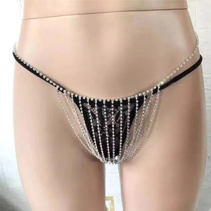 Micro string ficelle femme sexy en métal à strass Shinning - GUAPPAA