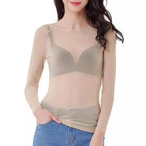 Pull fin transparent mesh femme Le Changement - GUAPPAA