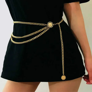 Chaine de taille femme dorée argentée chic Distinction - GUAPPAA