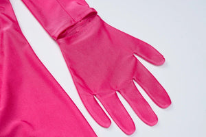 Petite robe noire sexy moulante avec gants intégrés Shatta Party - GUAPPAA