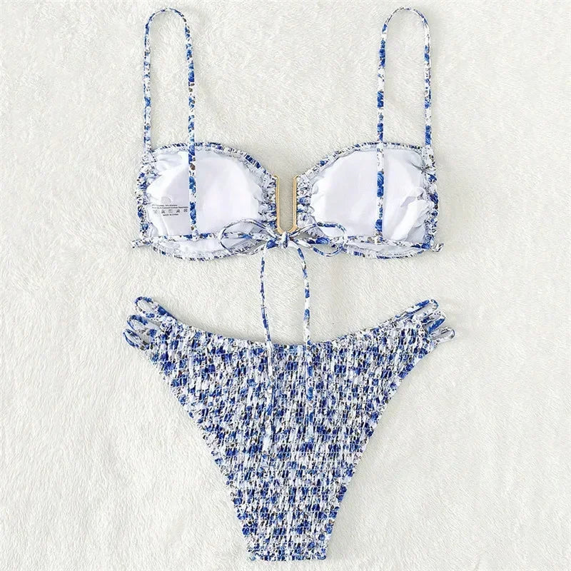 Maillot de bain échancré deux pièces push-up Soledad - GUAPPAA