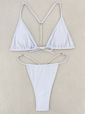 Bikini string à perles deux pièces push-up La Perla - GUAPPAA
