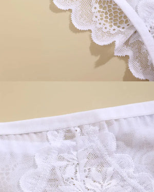 String en dentelle transparent sexy noir blanc rouge rose Ilea - GUAPPAA