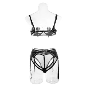 Lingerie sexy soutien-gorge balconnet string porte-jarretelles nippie's Saint Sauveur - GUAPPAA