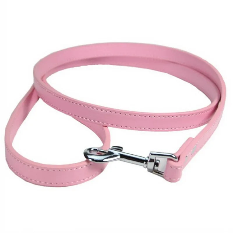 Sexy Leather Traction Lead Leash Rope Collars Strap Chains Choker Men Women Cosplay Props Bundle Belt Hauling Cable - GUAPPAA