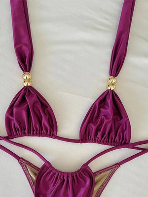 Bikini Jávea en coloris rose vif