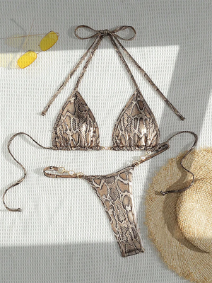 Bikini triangle texturé jaune Valencia Solaire