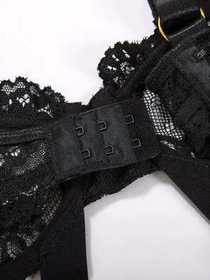 Body dentelle fleurie La Floraison Noire Black - Body en dentelle - image 4