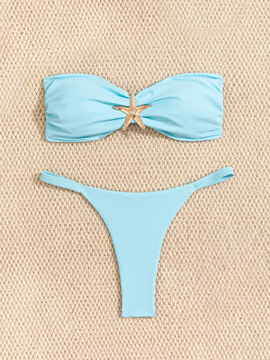 Vue arrière du bikini L’Étoile Solaire montrant le bas string et la coupe très dégagée