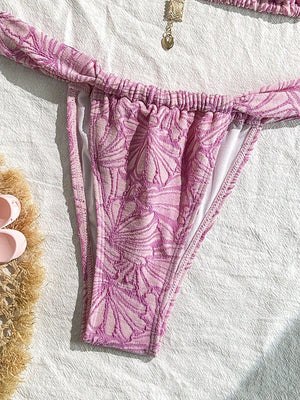 Bikini string coupe haute triangle brésilien - La Cadix Rose - Bikini - image 7