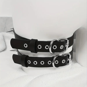 Ceinture harnais tour de cuisse à pointes rock punk Le Métal - GUAPPAA