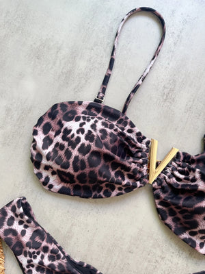 Bikini La Fauve Solaire sans armatures en polyester et élasthanne