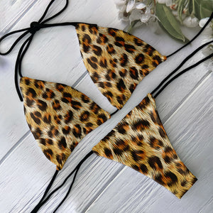 Bikini sexy léopard string ficelle push-up Mayotte - GUAPPAA