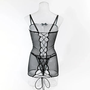 Robe lingerie sexy transparente avec string Voilage - GUAPPAA