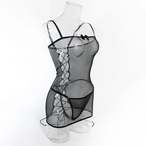 Robe lingerie sexy transparente avec string Voilage - GUAPPAA