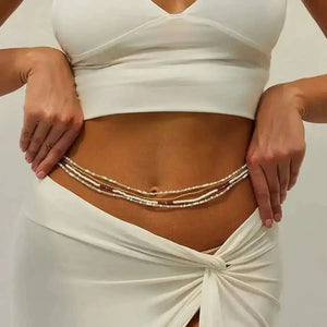 Chaînes de taille L’Été Nomade en plastique, détail des éléments et superpositions