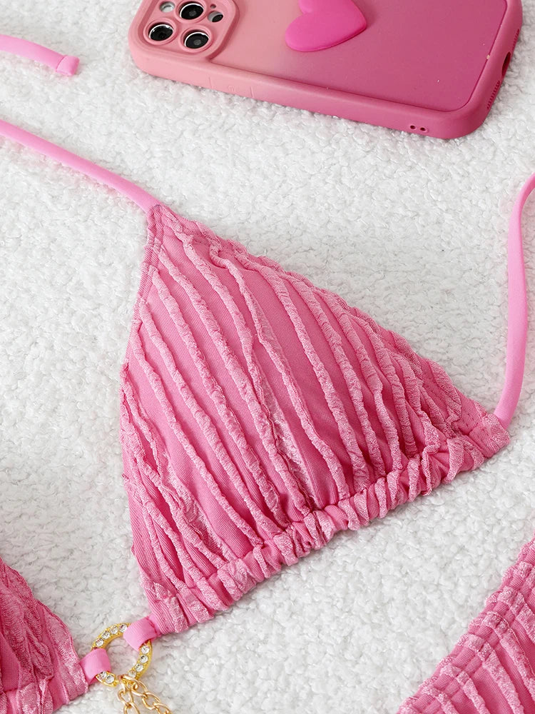 Maillot de bain échancré plissé deux pièces La Calpe