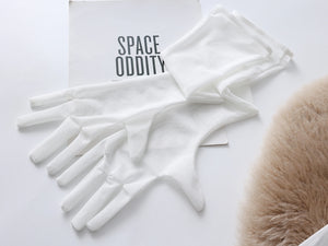 Robe transparente lingerie avec gants et laçage Maison blanche - GUAPPAA