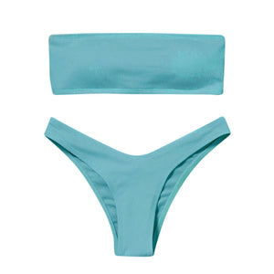 Bikini Cala Brisa rose avec coupe bandeau épurée et ligne estivale dans la sélection Guappaa
