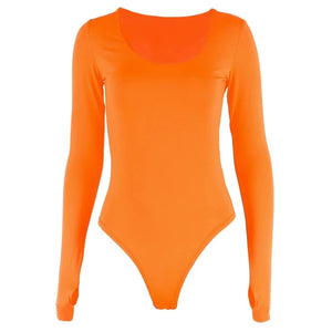 Body Flamme moulant de couleur néon, col rond et manches longues – GUAPPAA – photo 6