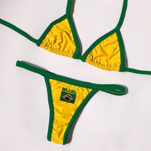 Maillot de bain brésil string ficelle triangle Sao Paulo jaune-vert bleu-blanc – 48894615781719|48894615814487|48894615847255|48894616011095