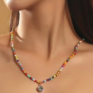 Collier bohème femme à perles ras de cou Kita - GUAPPAA