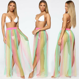 Jupe longue transparente effet tulle Plage Privée - GUAPPAA