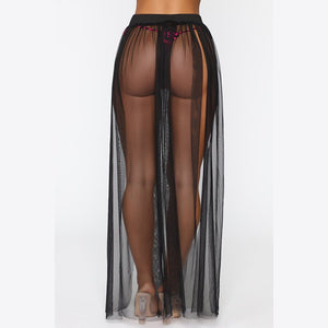 Jupe longue transparente effet tulle Plage Privée - GUAPPAA