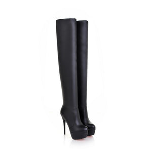Cuissardes talons aiguille en simili 34-43 Melrose Café - GUAPPAA