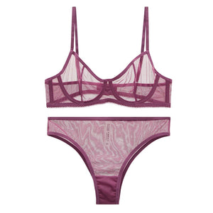 Ensemble deux pièces de lingerie fine transparente sexy Attiser - GUAPPAA