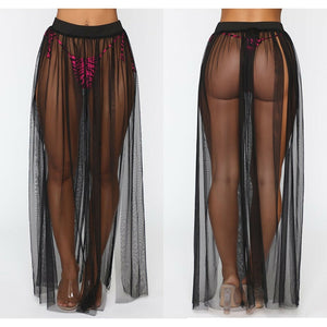 Jupe longue transparente effet tulle Plage Privée - GUAPPAA