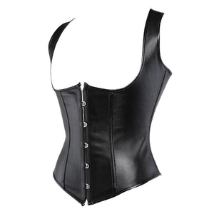 Haut corset seins nus en skaï noir femme Sainteté - GUAPPAA