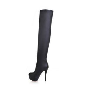 Cuissardes talons aiguille en simili 34-43 Melrose Café - GUAPPAA