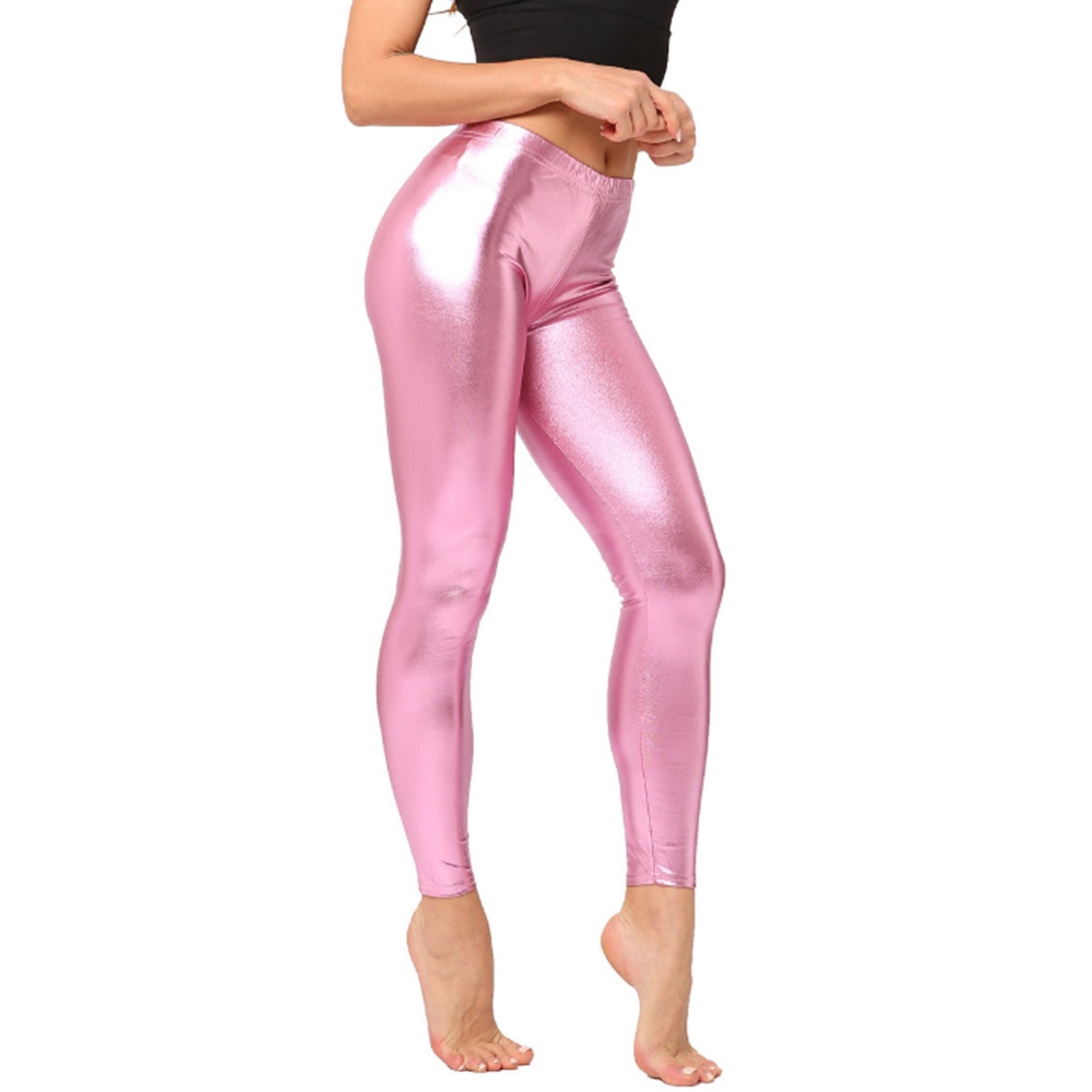 Legging femme métallique brillant sexy L'Inox