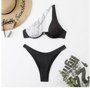 Bikini tanga bretelles asymétriques Solia - GUAPPAA