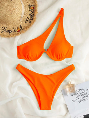 Bikini tanga bretelles asymétriques Solia - GUAPPAA