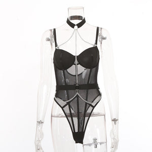 Body string transparent à collier et chaîne armaturé Quetsche - GUAPPAA