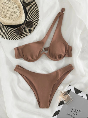 Bikini tanga bretelles asymétriques Solia - GUAPPAA