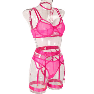 Ensemble lingerie sexy à bandes et porte-jarretelles Magnolia - GUAPPAA