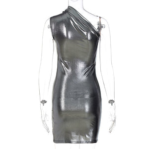 Robe courte moulante à une bretelle large sans manches Ola Chica - GUAPPAA