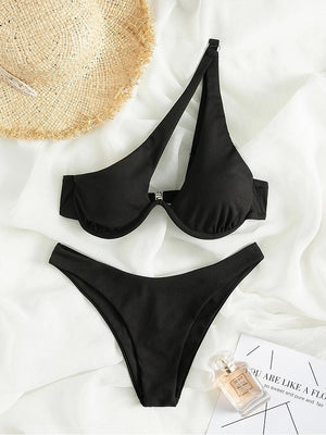 Bikini tanga bretelles asymétriques Solia - GUAPPAA