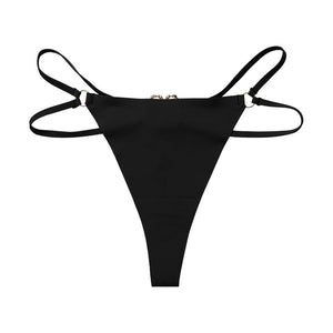 Micro string double ficelle avec coeur en métal S-XL Amor - GUAPPAA
