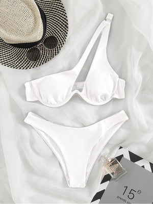 Bikini tanga bretelles asymétriques Solia - GUAPPAA
